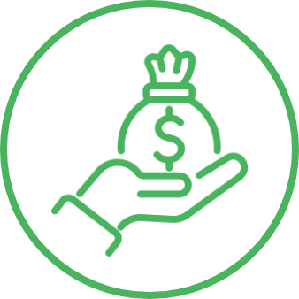 Holding money in hand